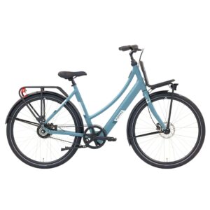 Popal | Electrische Dames Transportfiets Royl1 28 Inch 59 cm Hydraulische schijfrem Blauwgroen