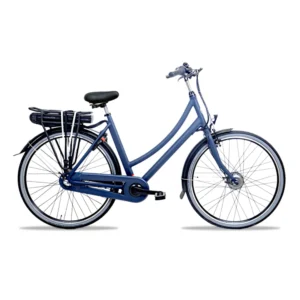 Avalon E-Bikes | Elektrische Damesfiets E-Base 28 Inch 56 cm 3V Rollerbrake Mat Blauw Metallic