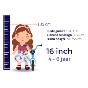 Framemaat 16 Inch (4-6 Jaar)