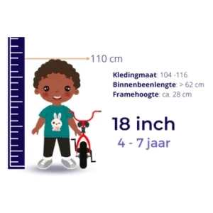 Framemaat 18 Inch (5-7 Jaar)