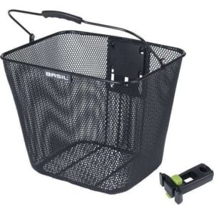 Basil | Bilbao Fietsmand met KlickFix incl. Stuurpenhouder Zwart