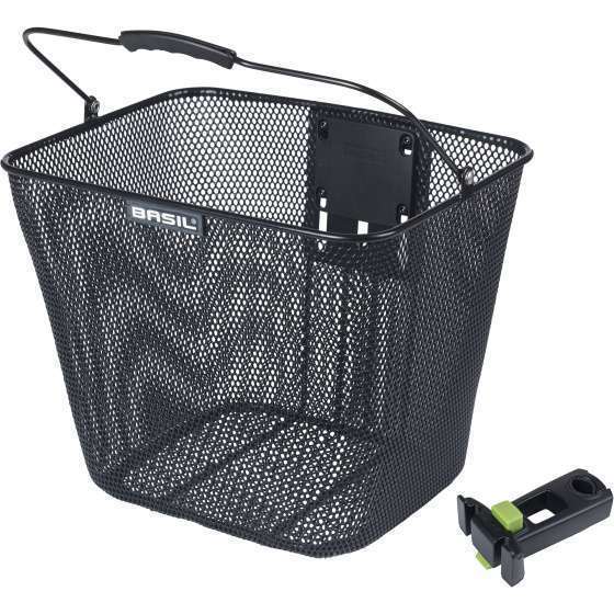 Basil | Bilbao Fietsmand met KlickFix incl. Stuurpenhouder Zwart