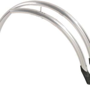 Eurofender | Kunststof spatborden set 28 inch zilver