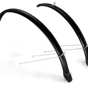 Eurofender | Spatbordenset 24 inch 58 mm kunststof zwart