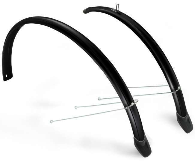 Eurofender | Spatbordenset 24 inch 58 mm kunststof zwart