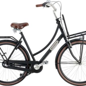 Popal | Dames Transportfiets Daily Dutch Prestige 28 Inch 50 cm 3V Terugtraprem Matzwart