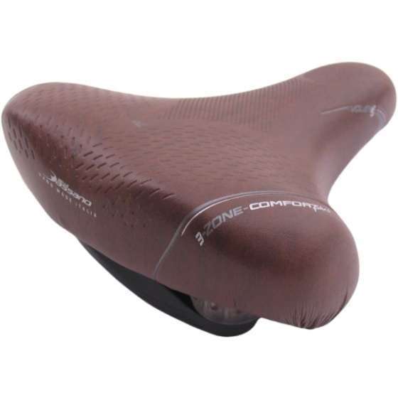 Selle Bassano | Big City XXL Fietszadel Elastomeer Demping Bruin