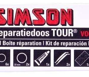 Simson | Reparatiedoos Tour 11,5 cm aluminium rood/wit 15-delig