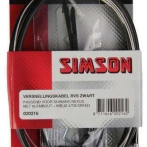 Simson | Versnellingskabel set Nexus 1700/2150 mm zwart/zilver