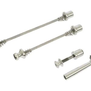 TranzX | Quick release voor/achternaaf + zadelpen zilver