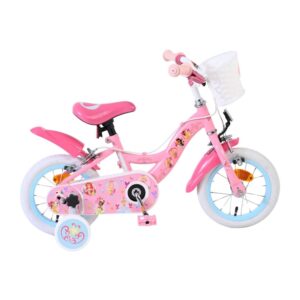 Disney | Meisjes Kinderfiets Princess, 12 inch, Roze, Twee Handremmen