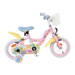 Disney | Meisjes Kinderfiets Stitch, 12 inch, Twee handremmen, Roze