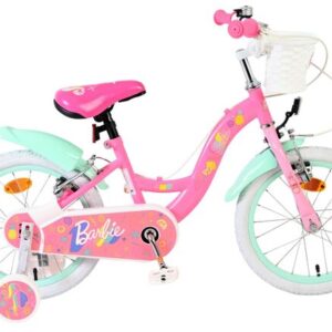 Mattel | Meisjes Kinderfiets Barbie, 16 inch, Roze, Twee handremmen