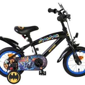 Warner Bros | Jongens Kinderfiets Batman, 12 inch, Reflectoren, Zwart