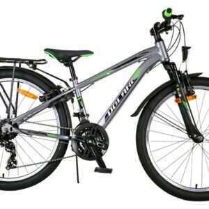 Volare | Jongens Kinderfiets Cross, 24 inch, Grijs, 21 versnellingen, Twee handremmen
