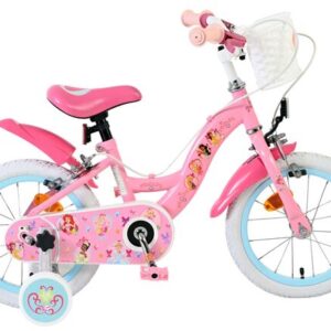 Disney | Meisjes Kinderfiets Princess, 14 inch, Roze, Twee handremmen