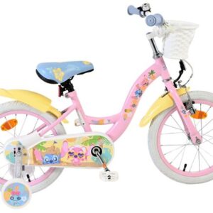 Disney | Meisjes Kinderfiets Stitch, 16 inch, Roze