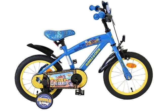 Nickelodeon | Jongens Kinderfiets Rubble & Crew (Paw Patrol), 14 inch, Blauw