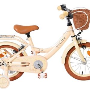 Volare | Meisjes Kinderfiets Ashley, 14 inch, Creme, Twee Handremmen