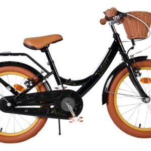 Volare | Meisjes Kinderfiets Ashley, 18 inch, Zwart, Twee handremmen