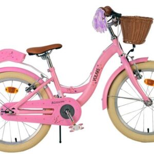 Volare | Meisjes Kinderfiets Blossom, 18 inch, Roze, Twee handremmen