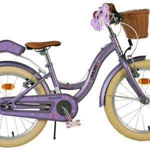 Volare | Meisjes Kinderfiets Blossom, 18 inch, Paars, Twee Handremmen