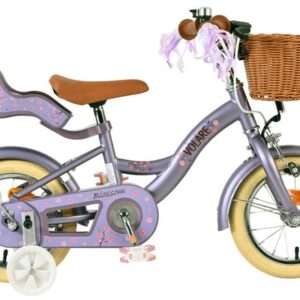 Volare | Meisjes Kinderfiets Blossom, 12 inch, Paars