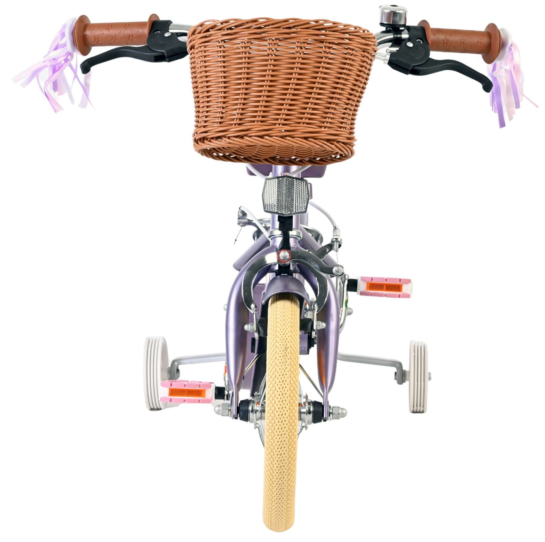 Volare | Meisjes Kinderfiets Blossom, 12 inch, Paars, Twee handremmen - Afbeelding 6