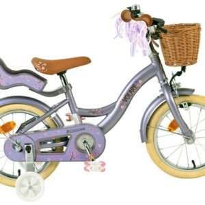 Volare | Meisjes Kinderfiets Blossom, 14 inch, Paars
