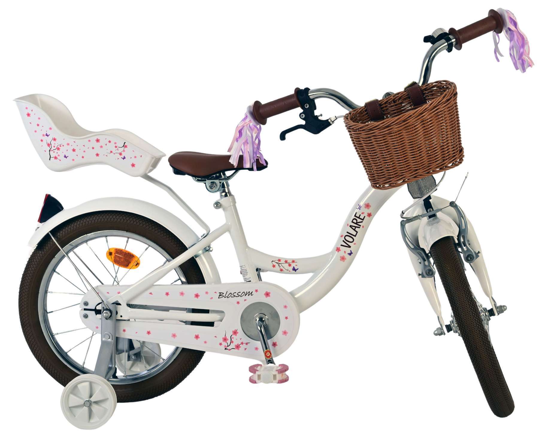 Volare | Meisjes Kinderfiets Blossom, 16 inch, Wit - Afbeelding 10