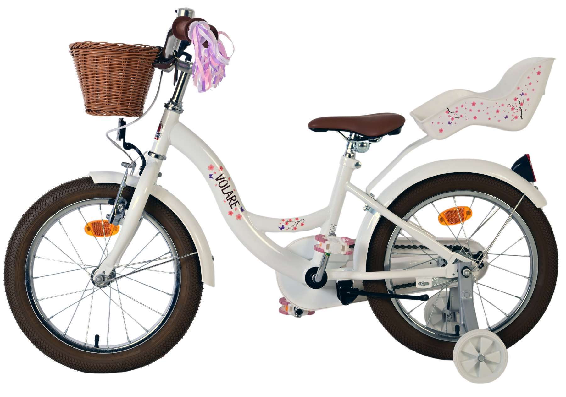 Volare | Meisjes Kinderfiets Blossom, 16 inch, Wit - Afbeelding 7