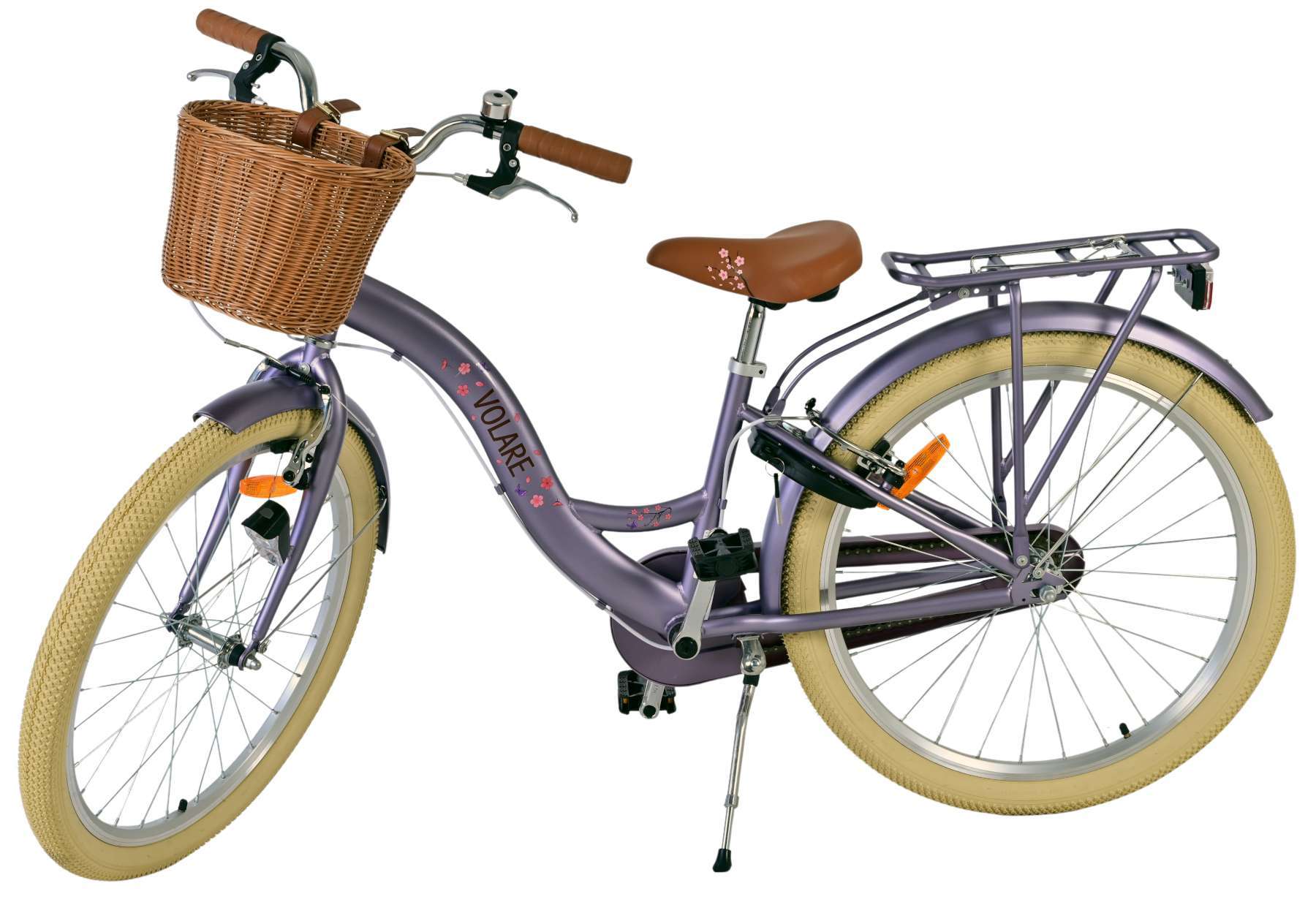 Volare | Meisjes Kinderfiets Blossom, 24 inch, Paars, Twee handremmen - Afbeelding 8