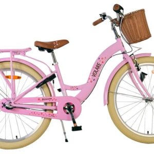 Volare | Meisjes Kinderfiets Blossom, 24 inch, Roze, 3 Versnellingen