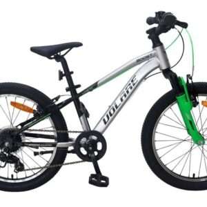 Volare | Kinderfiets Unisex Boost, 24 inch, Zilver Groen, 21 versnellingen