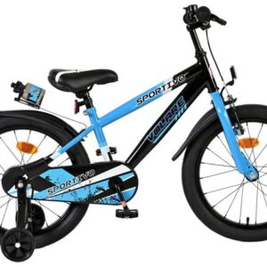 Volare | Jongens Kinderfiets Sportivo, 18 inch, Blauw Zwart