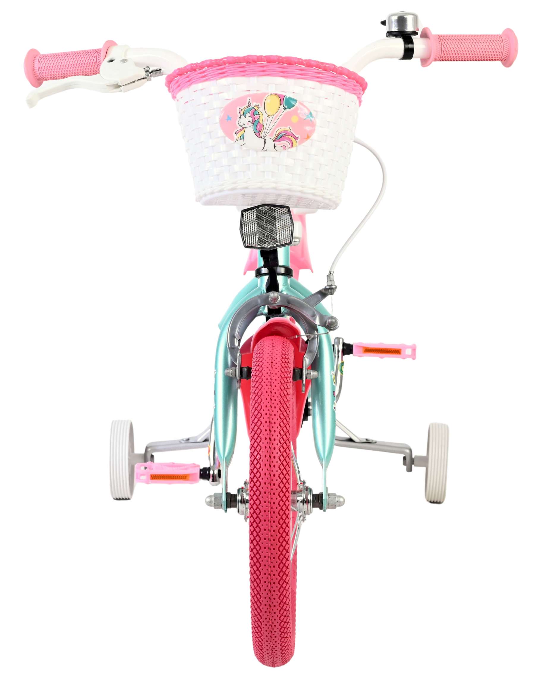 Volare | Meisjes Kinderfiets Unicorn, 14 inch, Groen - Afbeelding 6