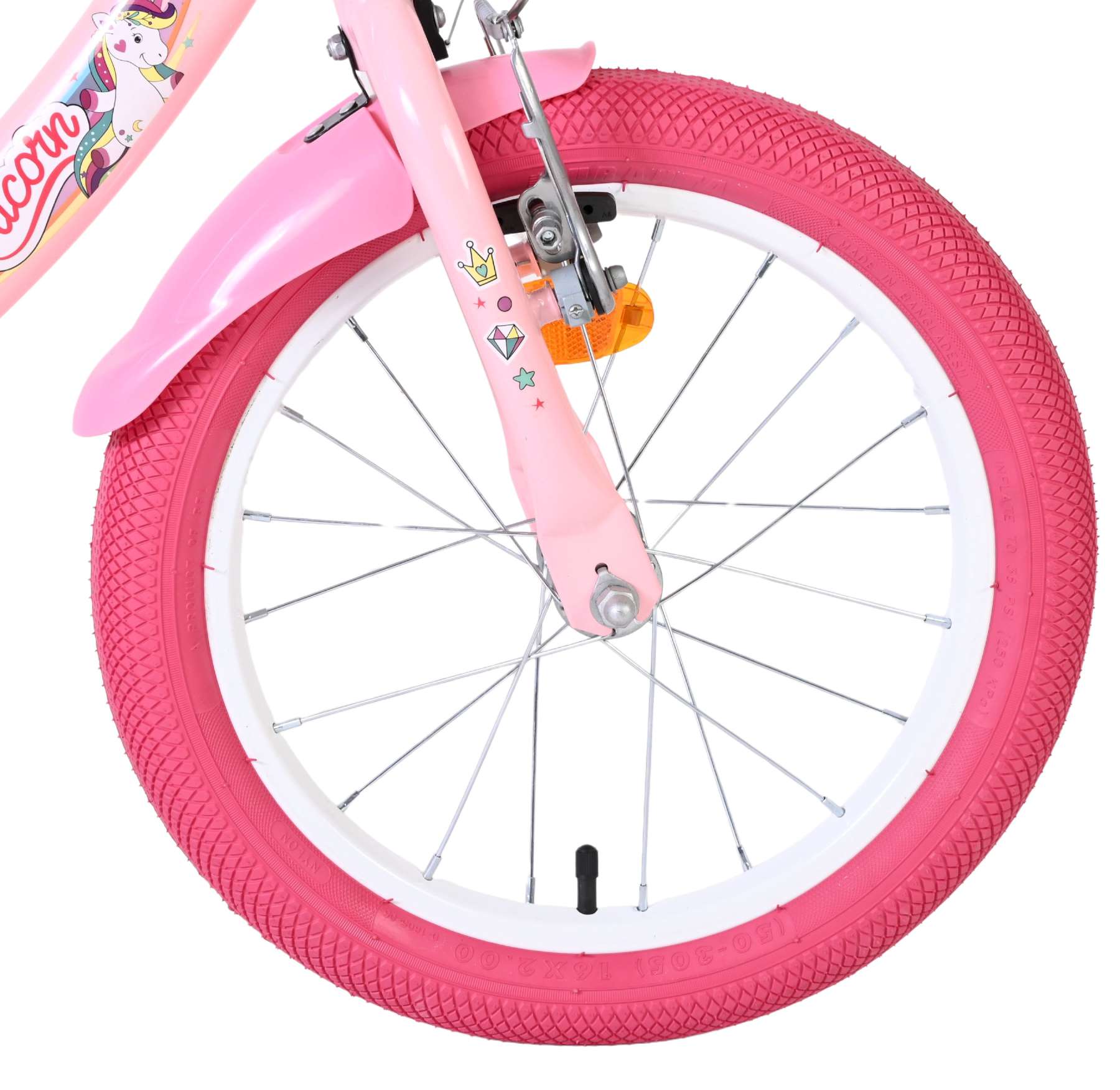 Volare | Meisjes Kinderfiets Unicorn, 16 inch, Roze - Afbeelding 3