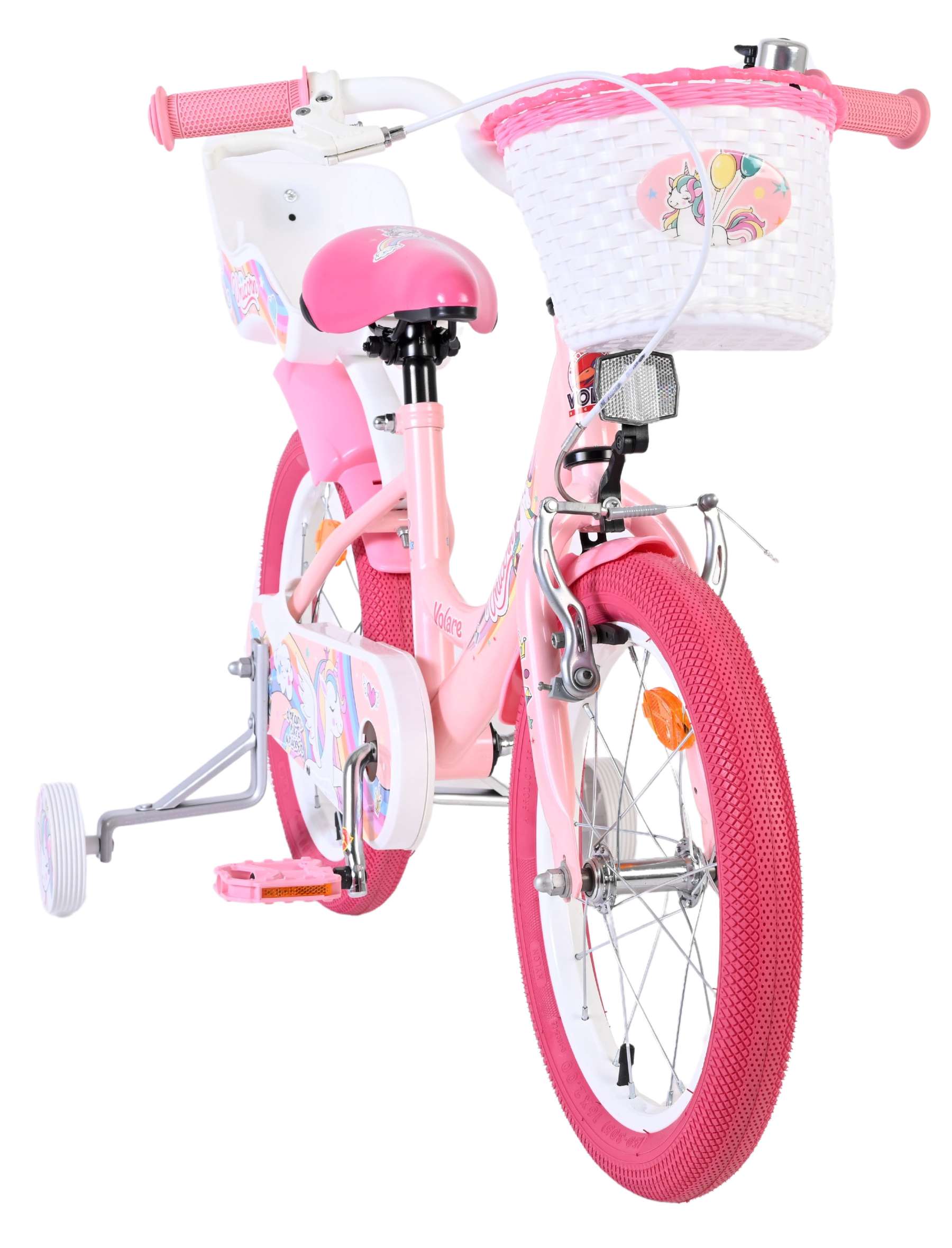 Volare | Meisjes Kinderfiets Unicorn, 16 inch, Roze - Afbeelding 5