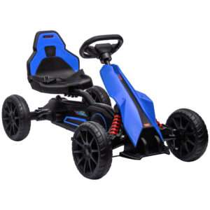 HOMCOM | Go Kart, Trap Skelter met handrem, 3-8 jaar, Blauw+Zwart