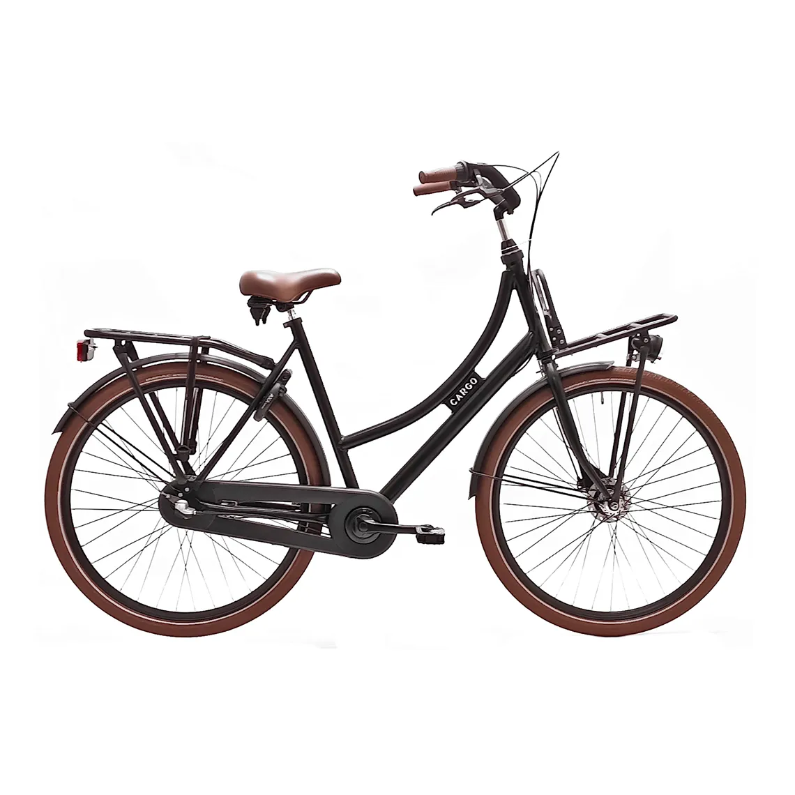 Avalon | Dames Transportfiets Cargo 28 Inch 50 cm 3V Rollerbrake Matzwart