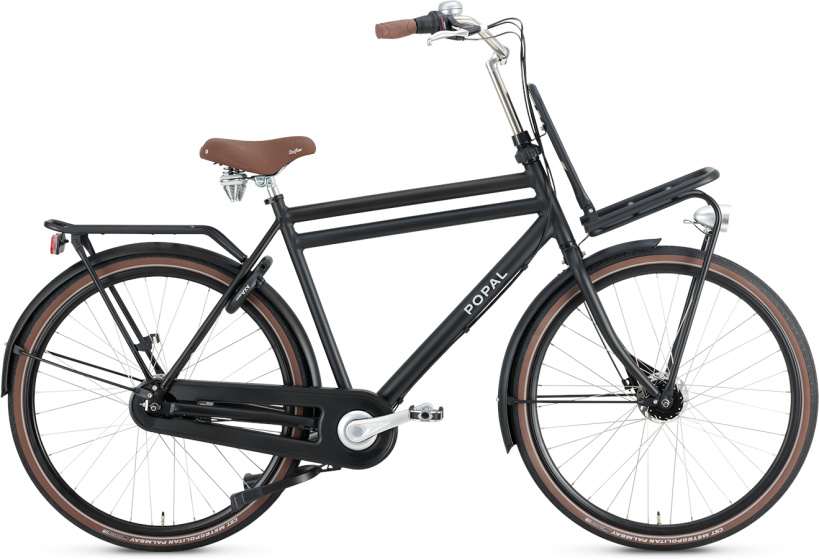 Popal | Heren Transportfiets Daily Dutch Prestige 28 Inch 57 cm Heren 7V Rollerbrake Matzwart